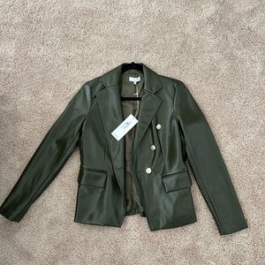 J. Society Green Leather Jacket